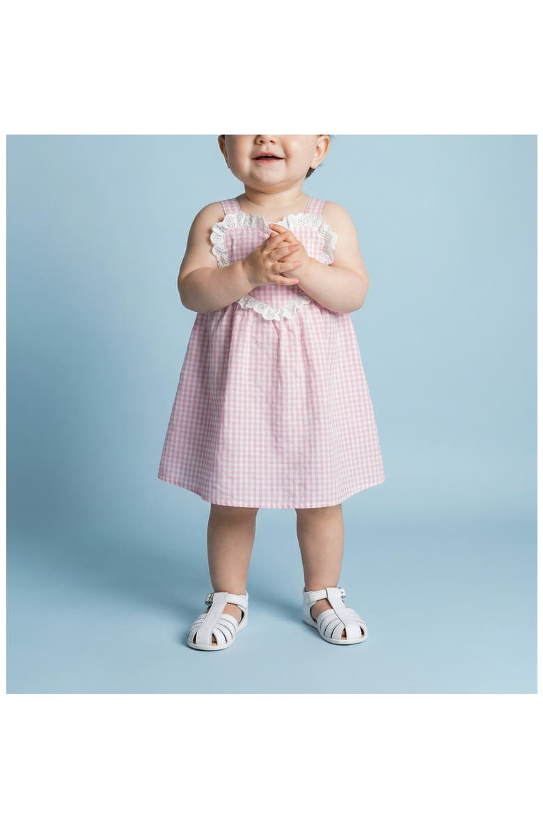 Seersucker Heart Dress & Bloomers Set, Alternate, color, PINK/ WHITE