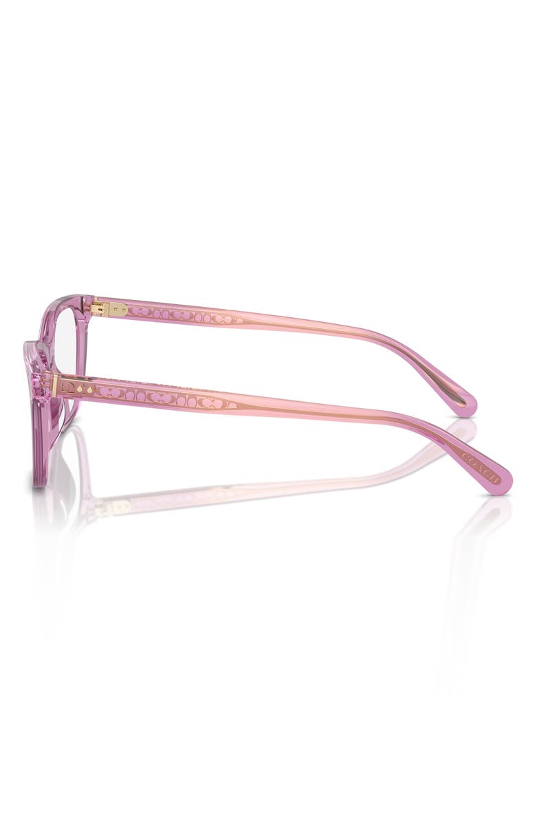 COACH 55mm Square Optical Glasses, Alternate, color, Amethyst / Demo Lens