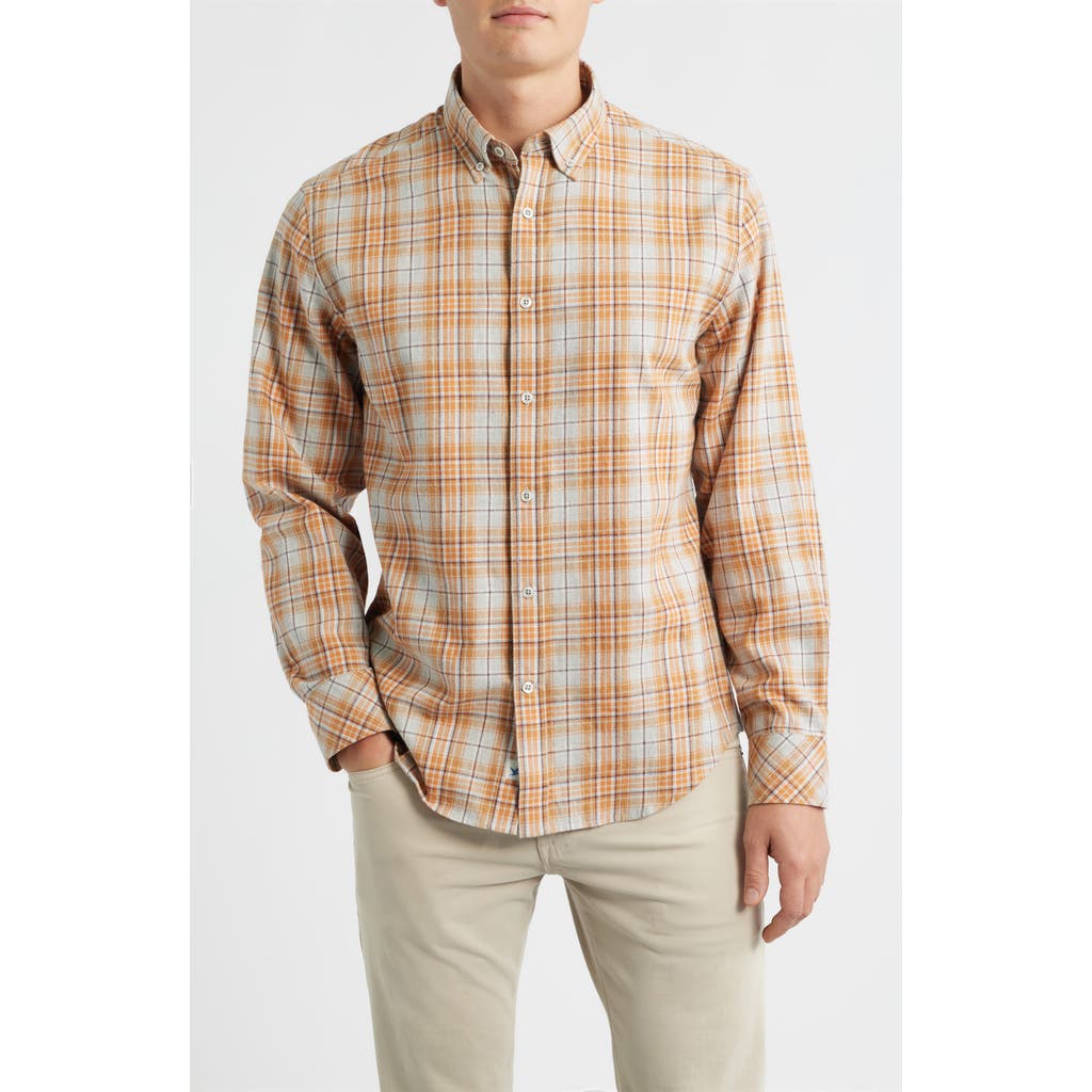 James Campbell Vulcan Trim Fit Plaid Cotton Button-up Shirt In Multi