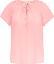 Maison Common Silk Blend Cap Sleeve Blouse