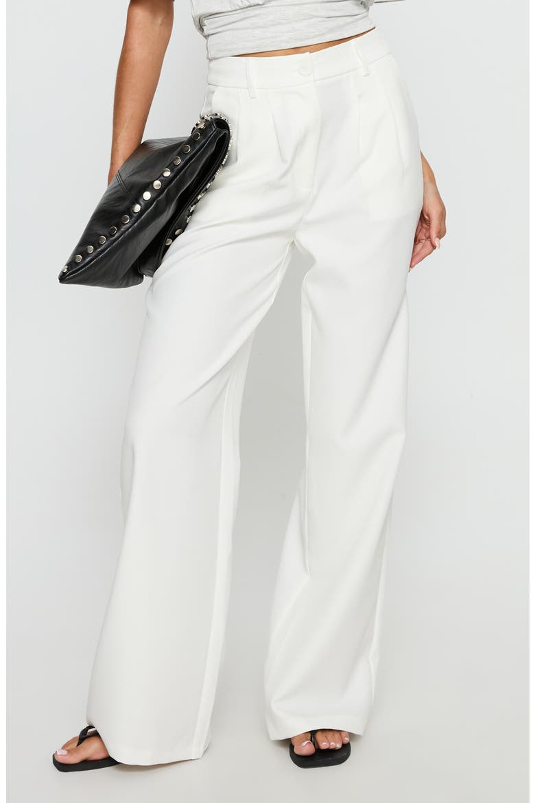 Archer Pleated Pants, Main, color, WHITE