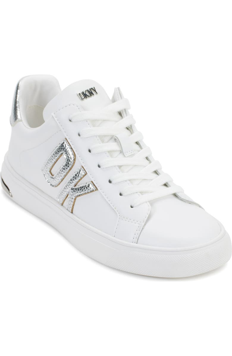 DKNY Abeni Sneaker, Main, color, Bright White/ Silver