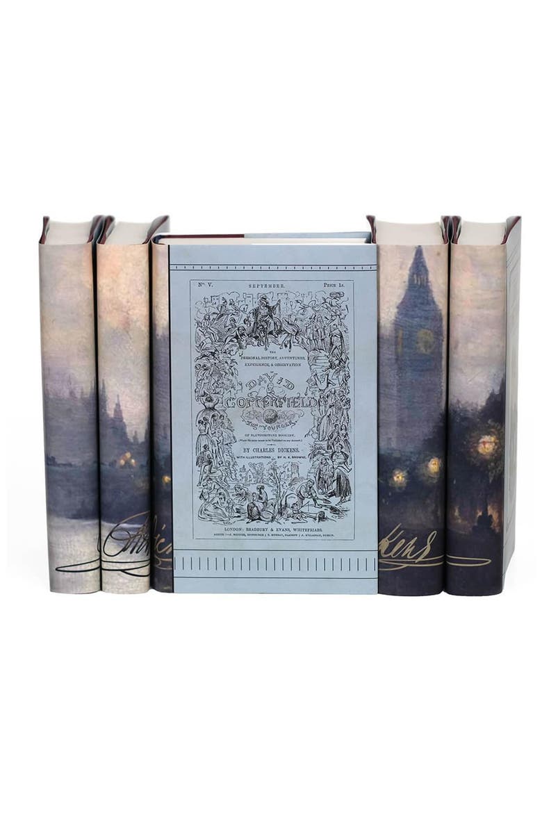 Charles Dickens Book Set, Alternate, color, Cool Neutral