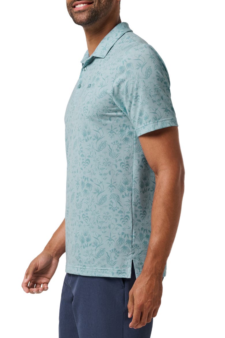Featherweight Paradise Floral Polo, Alternate, color, FORGET ME NOT