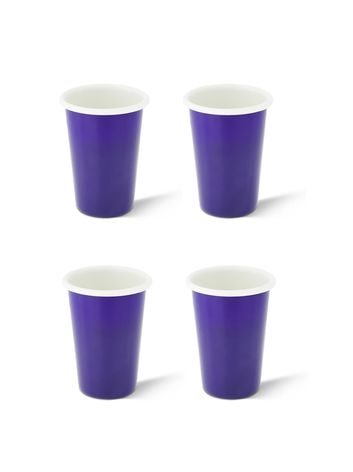 Elifle Two Tone Large Enamel Tumbler In Blue