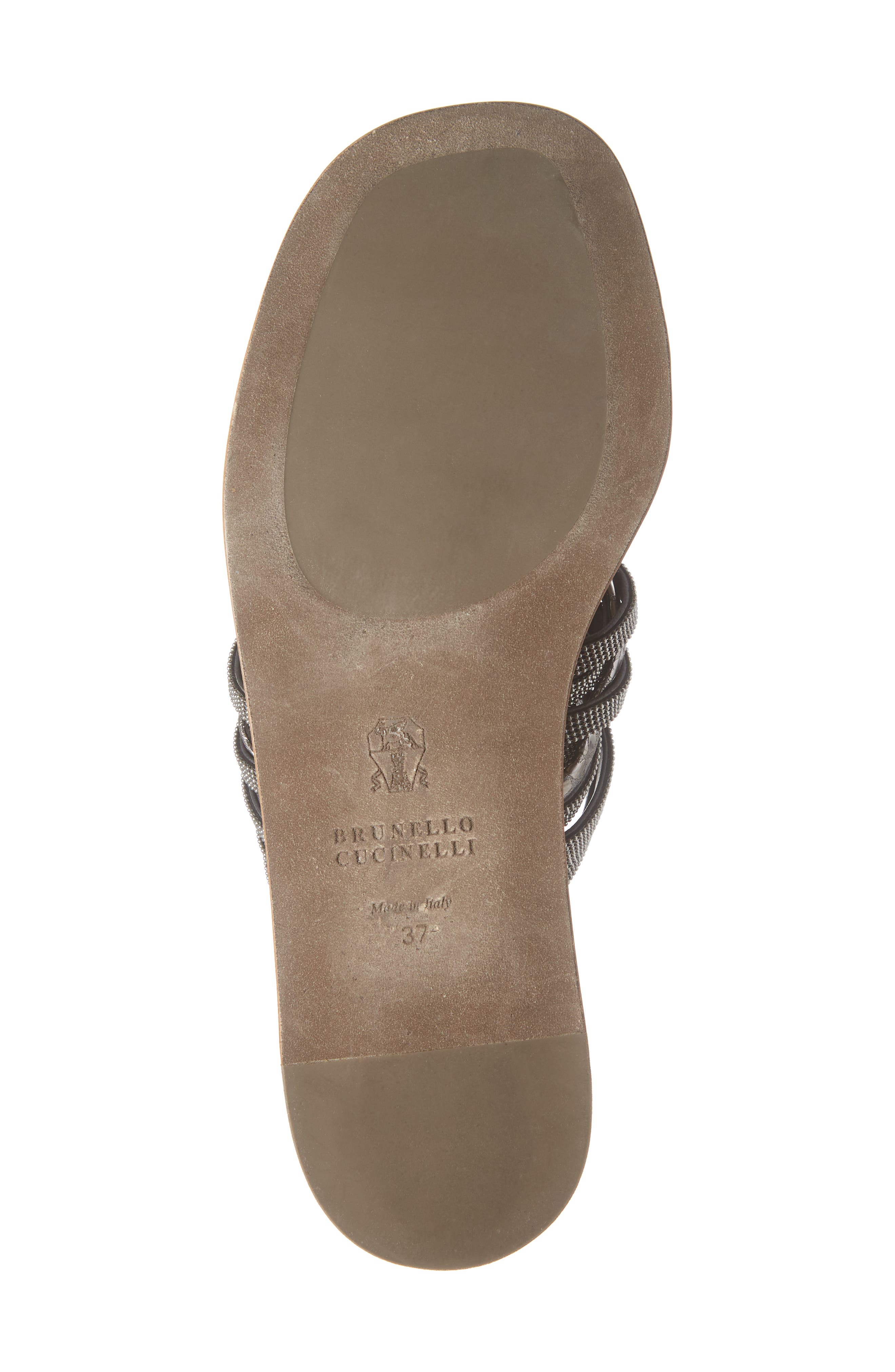 Brunello Cucinelli Beaded Slide Sandal, Alternate, color, 