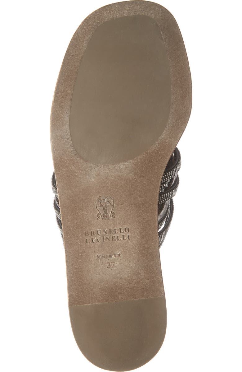 Brunello Cucinelli Beaded Slide Sandal, Alternate, color,