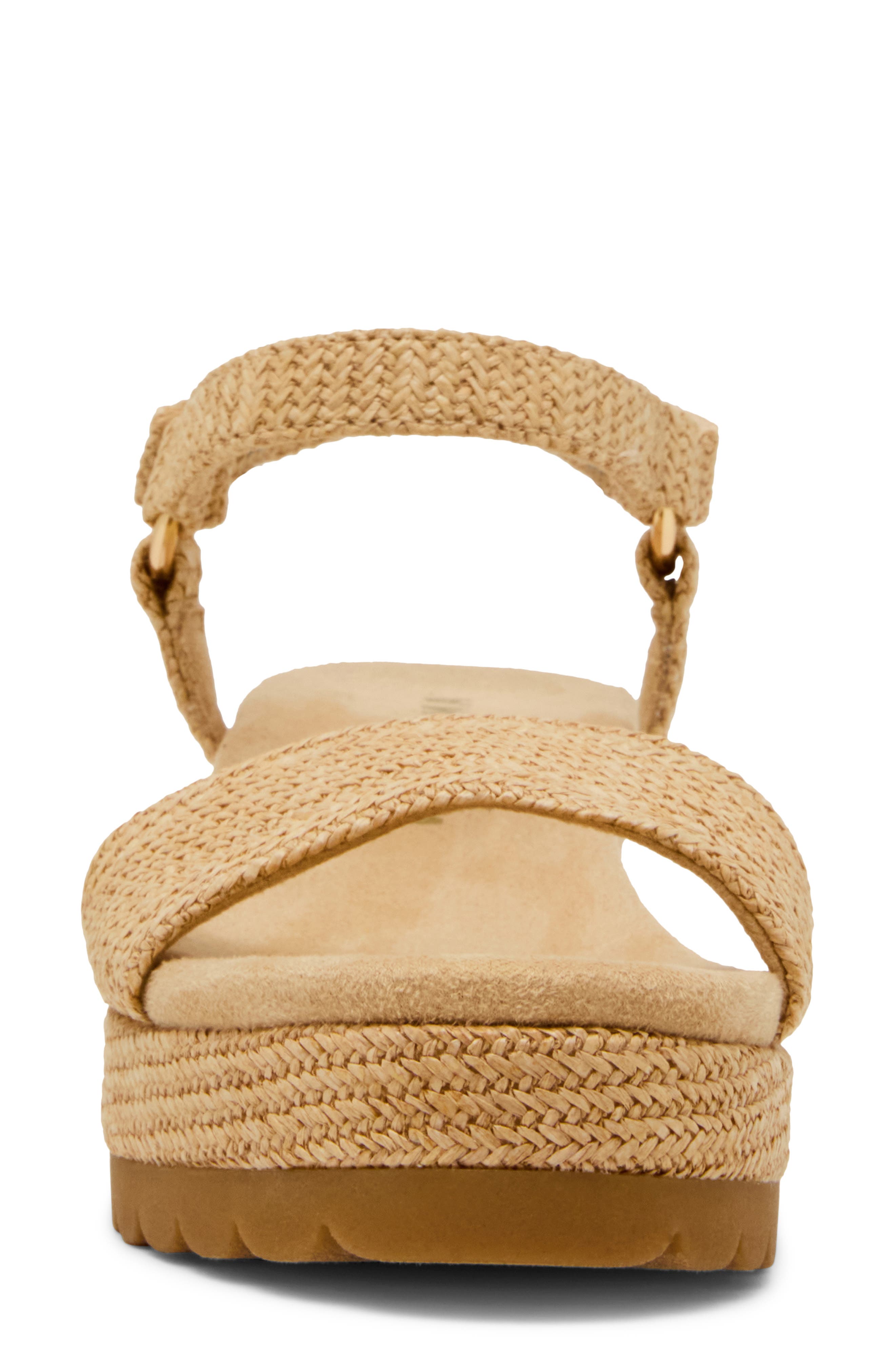 Natasia Platform Wedge Sandal, Alternate, color, RAFFIA