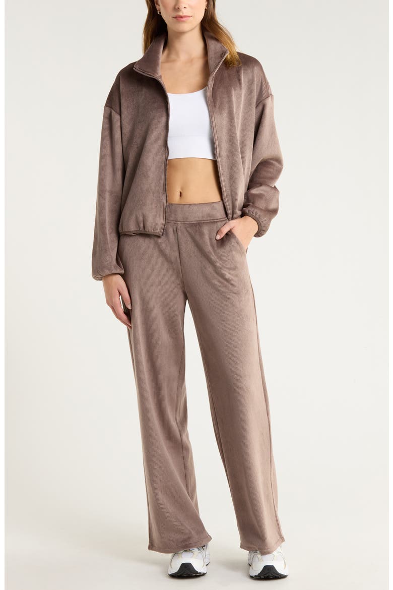 Plush Rib Pants, Alternate, color, BROWN QUARTZ