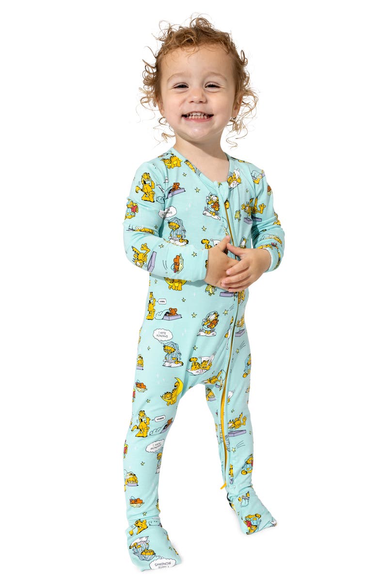 Bellabu Bear x Garfield Sleepy Fitted One-Piece Convertible Pajamas, Alternate, color, 