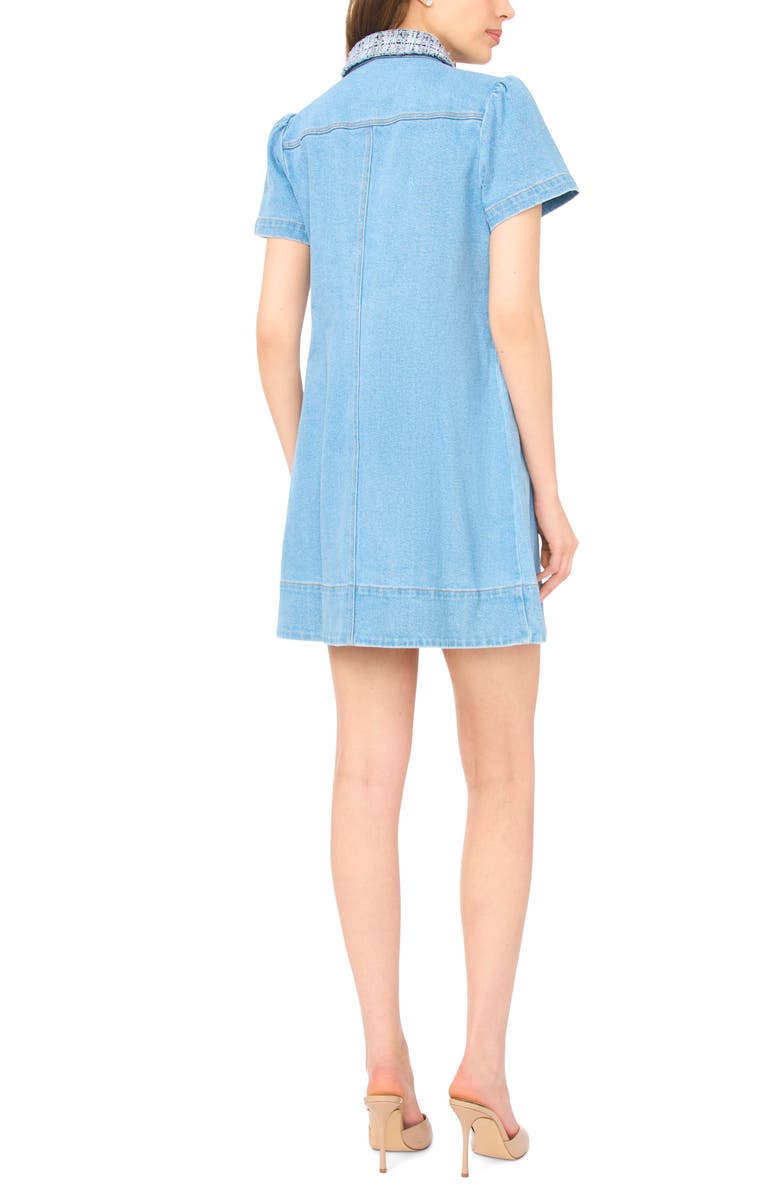 CeCe Denim Shirtdress, Alternate, color, Light Blue Wash