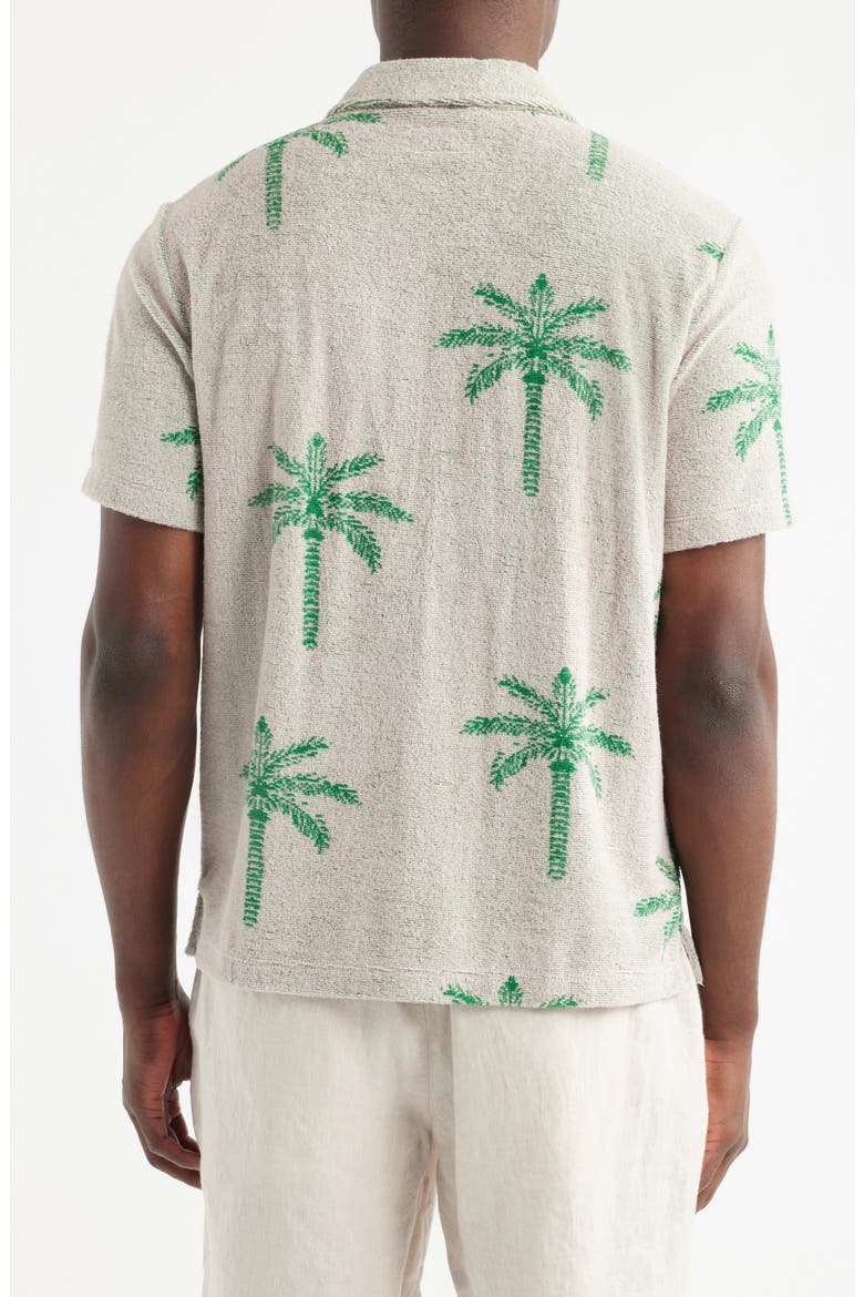Terry Cloth Camp Shirt, Alternate, color, MARLED PINK