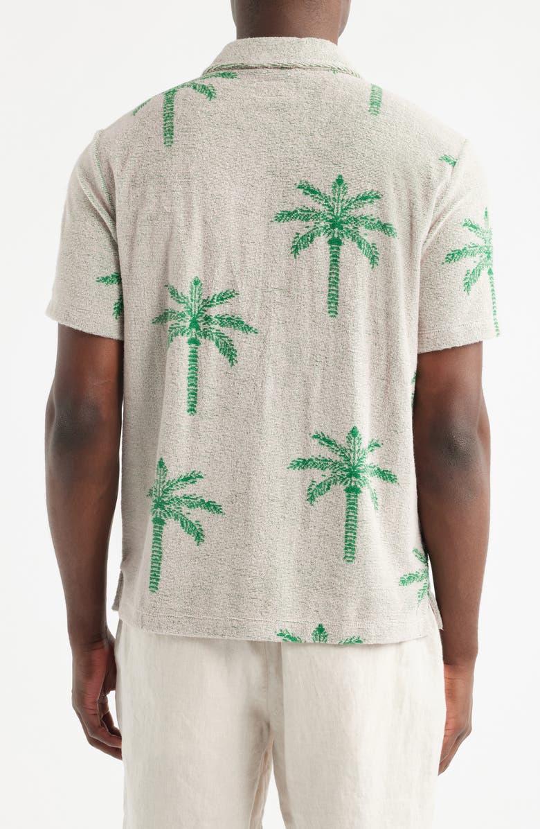 Marine Layer Terry Cloth Camp Shirt, Alternate, color, Marled Pink
