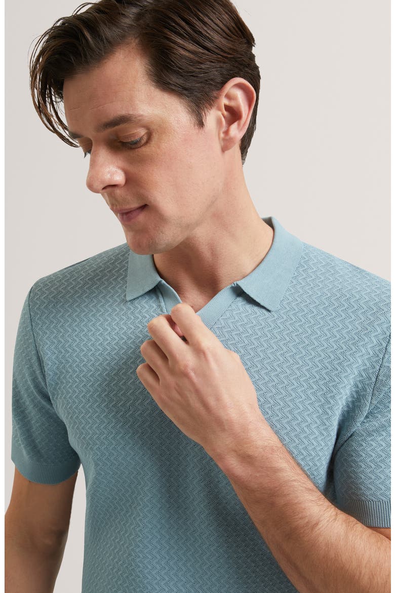 Luthen Zigzag Polo, Alternate, color, BLUE
