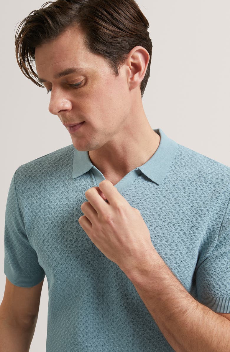 Ted Baker Luthen Zigzag Polo, Alternate, color, Blue