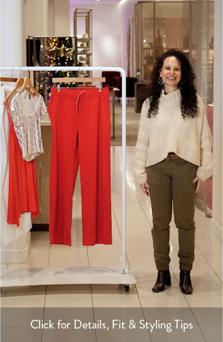Breathe Easy Ribbed Drawstring Waist Pants, sales video thumbnail