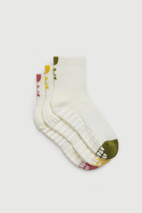 The Montecito Set Grip Socks (Set of 3)