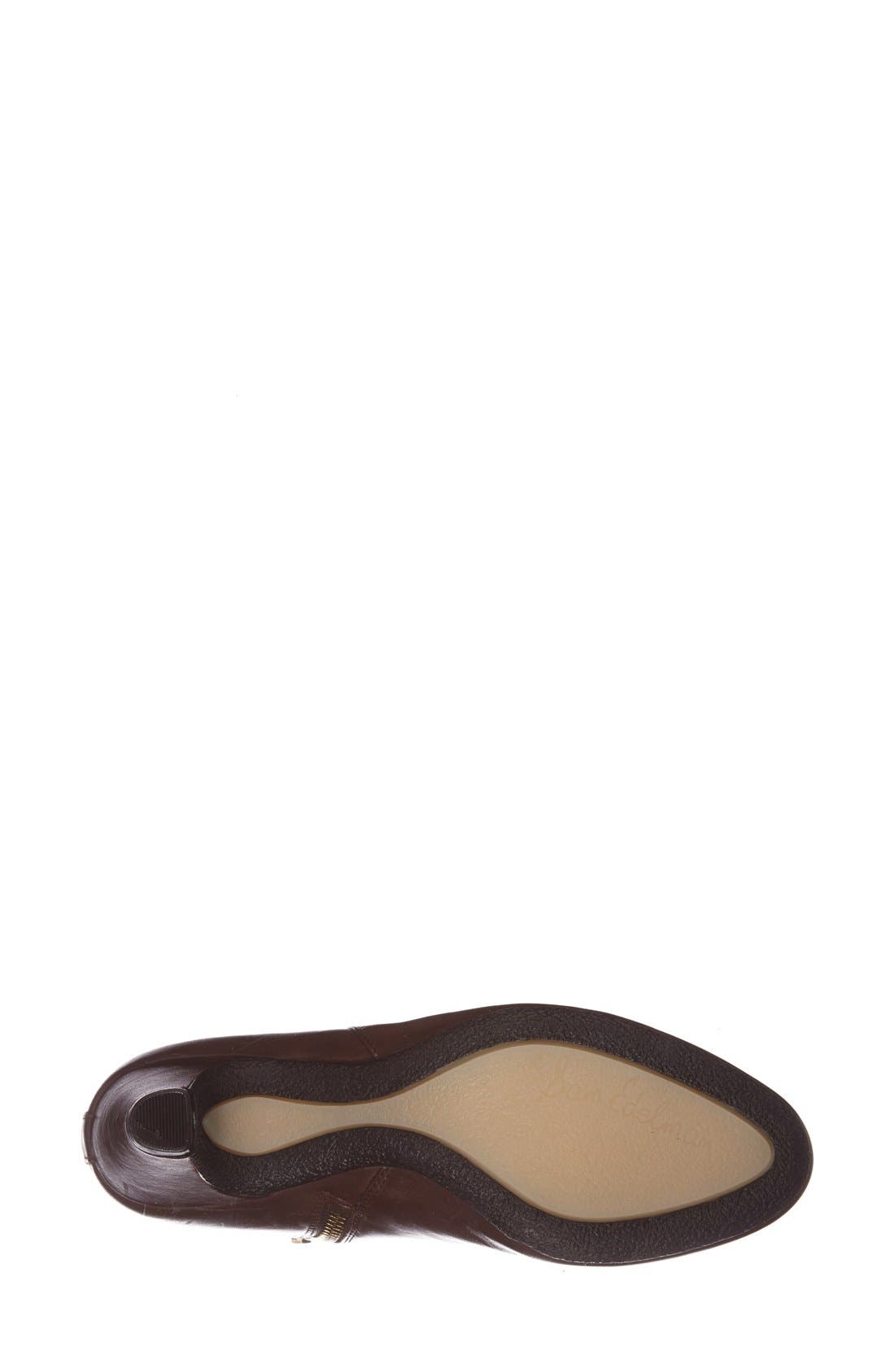 'Marmont' Leather Bootie, Alternate, color, DARK BROWN