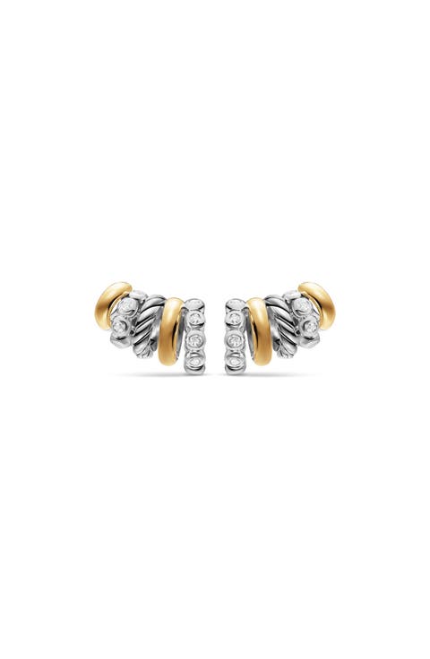 Mercer 18k Gold & Sterling Silver Multi Hoop Climber Earrings