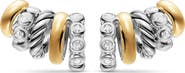 David Yurman Mercer 18k Gold & Sterling Silver Multi Hoop Climber Earrings