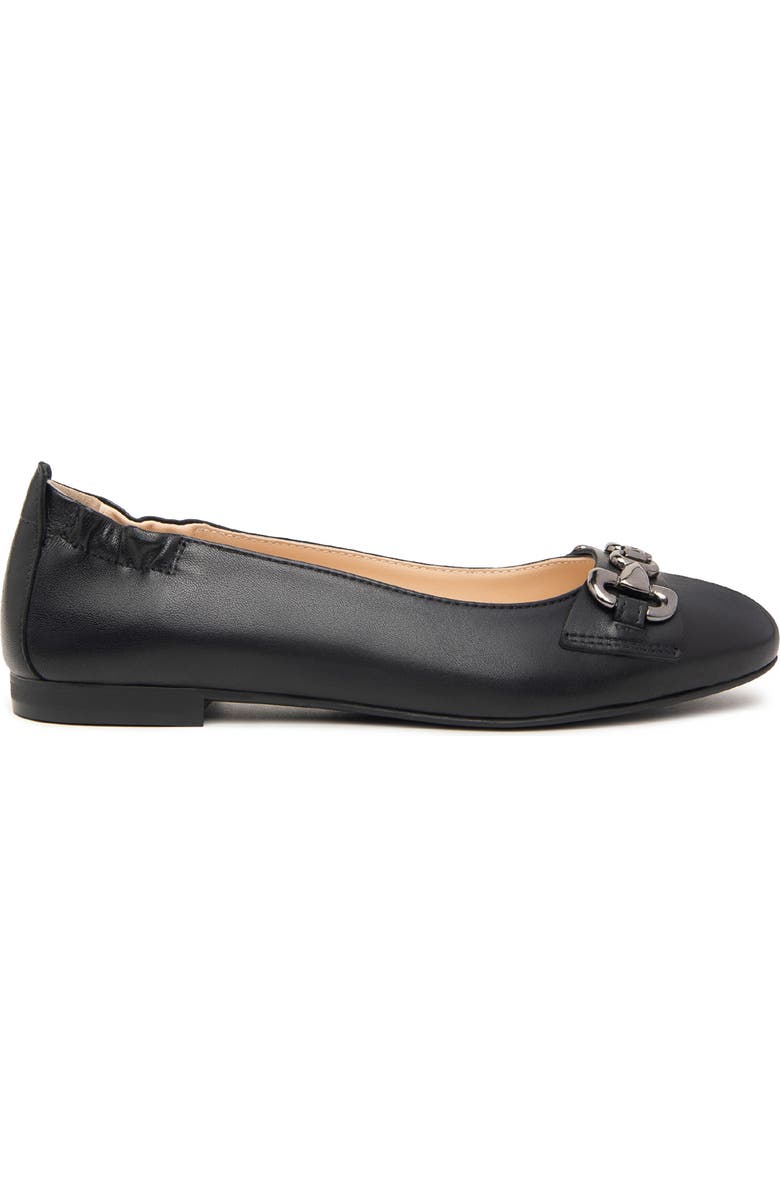 NeroGiardini Horsebit Ballet Flat, Alternate, color, Black