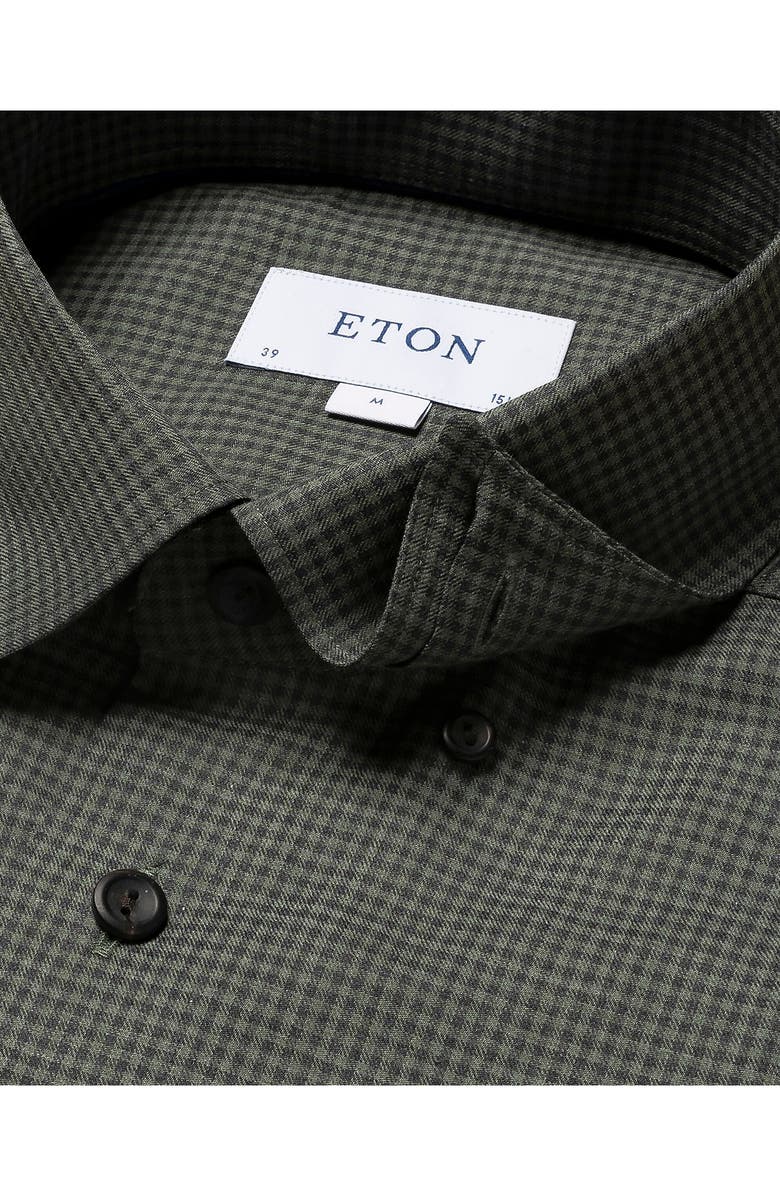 Eton Contemporary Fit Check Dress Shirt, Alternate, color, 