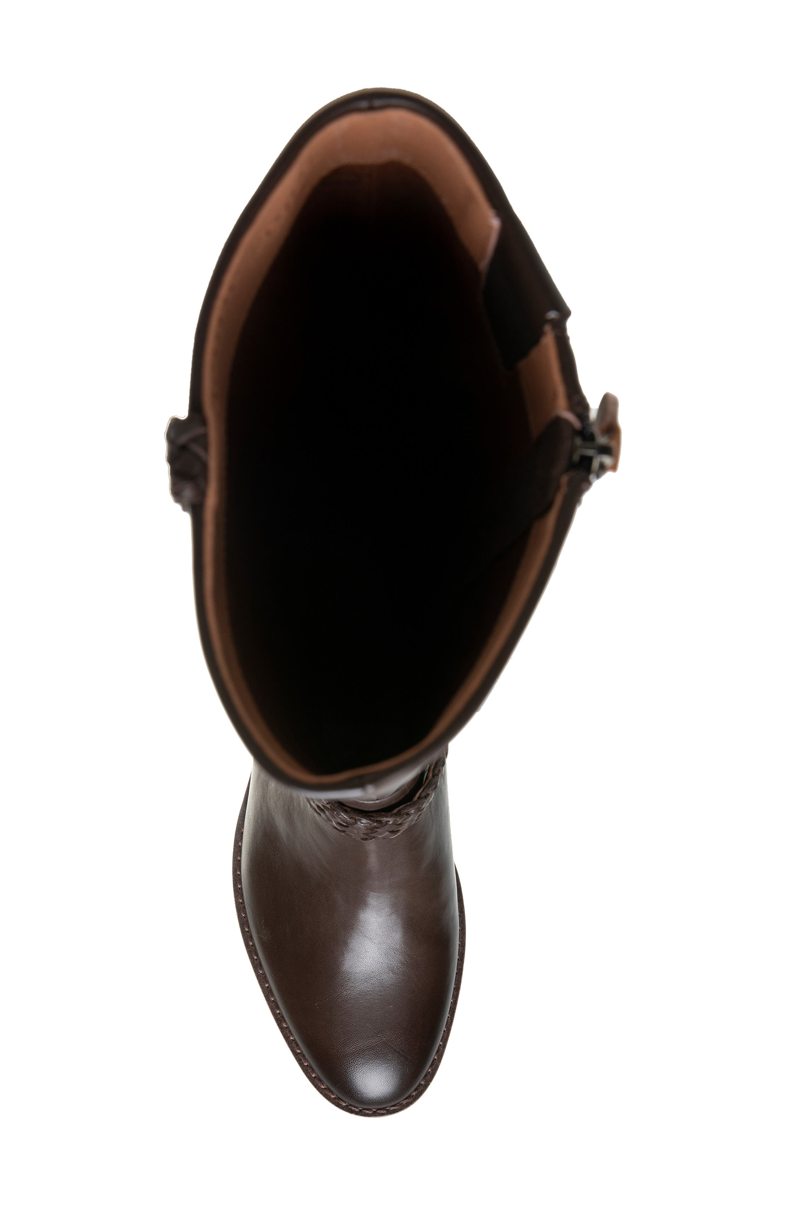 Sarette Leather Knee High Boot, Alternate, color, BROWN/ GREEN MULTI