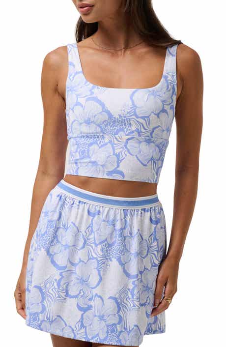 Moveknit Floral Crop Tank