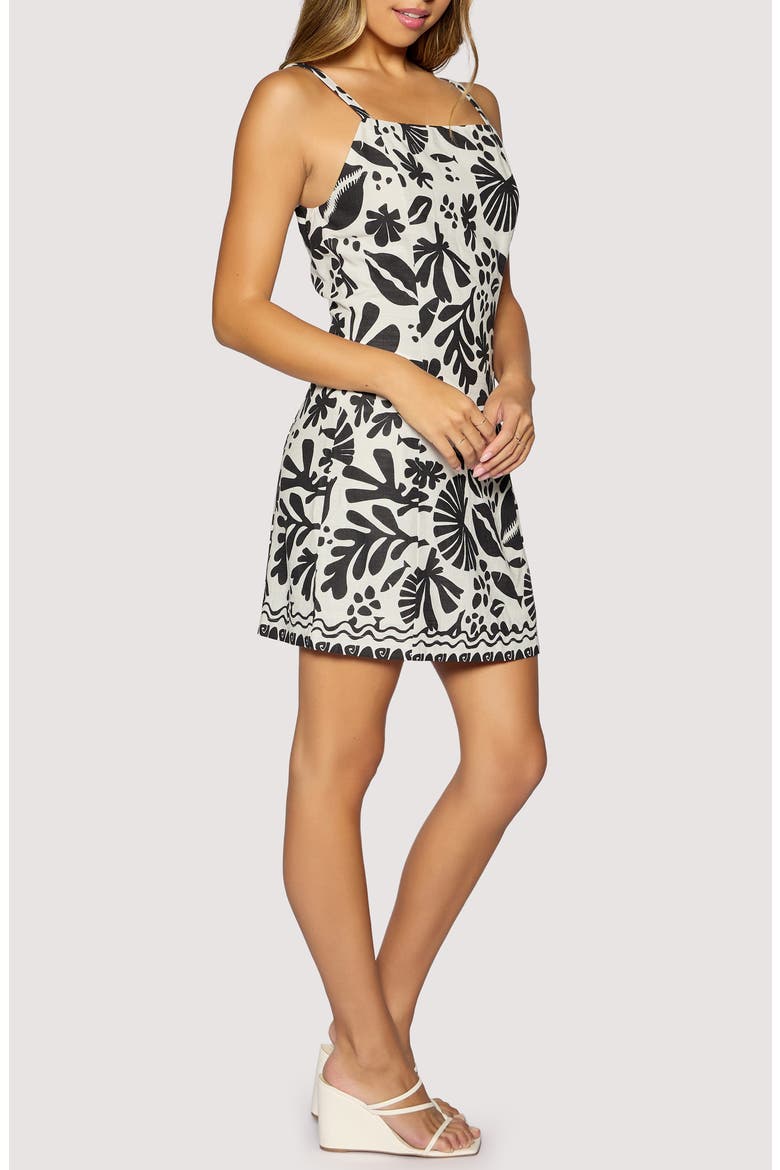 Tropical Bliss Minidress, Alternate, color, OFF-WHITE-BLACK