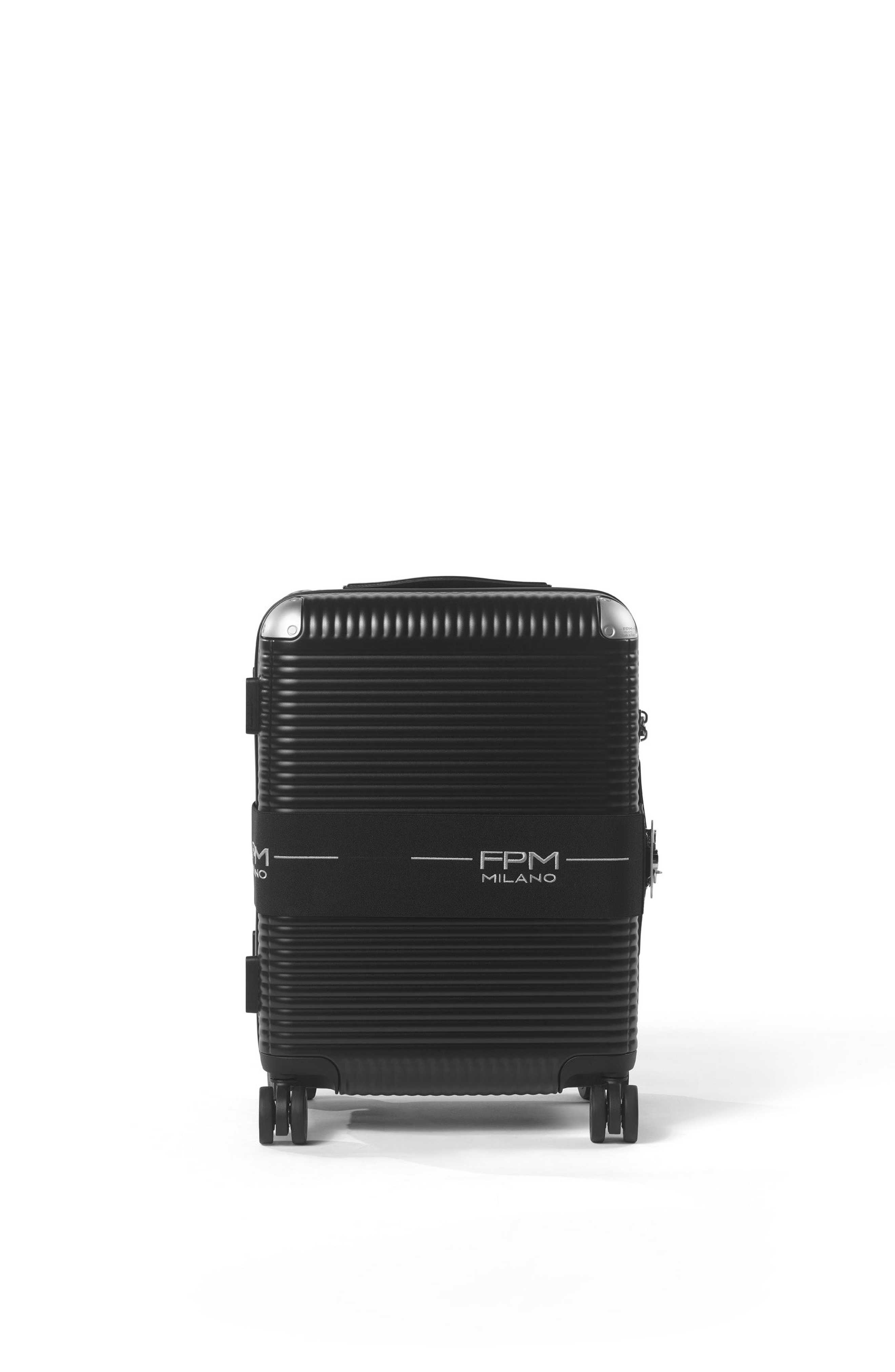 FPM - Fabbrica Pelletterie Milano - US Bank Zip Deluxe Spinner 55M Suitcase, Alternate, color, Eclipse Black