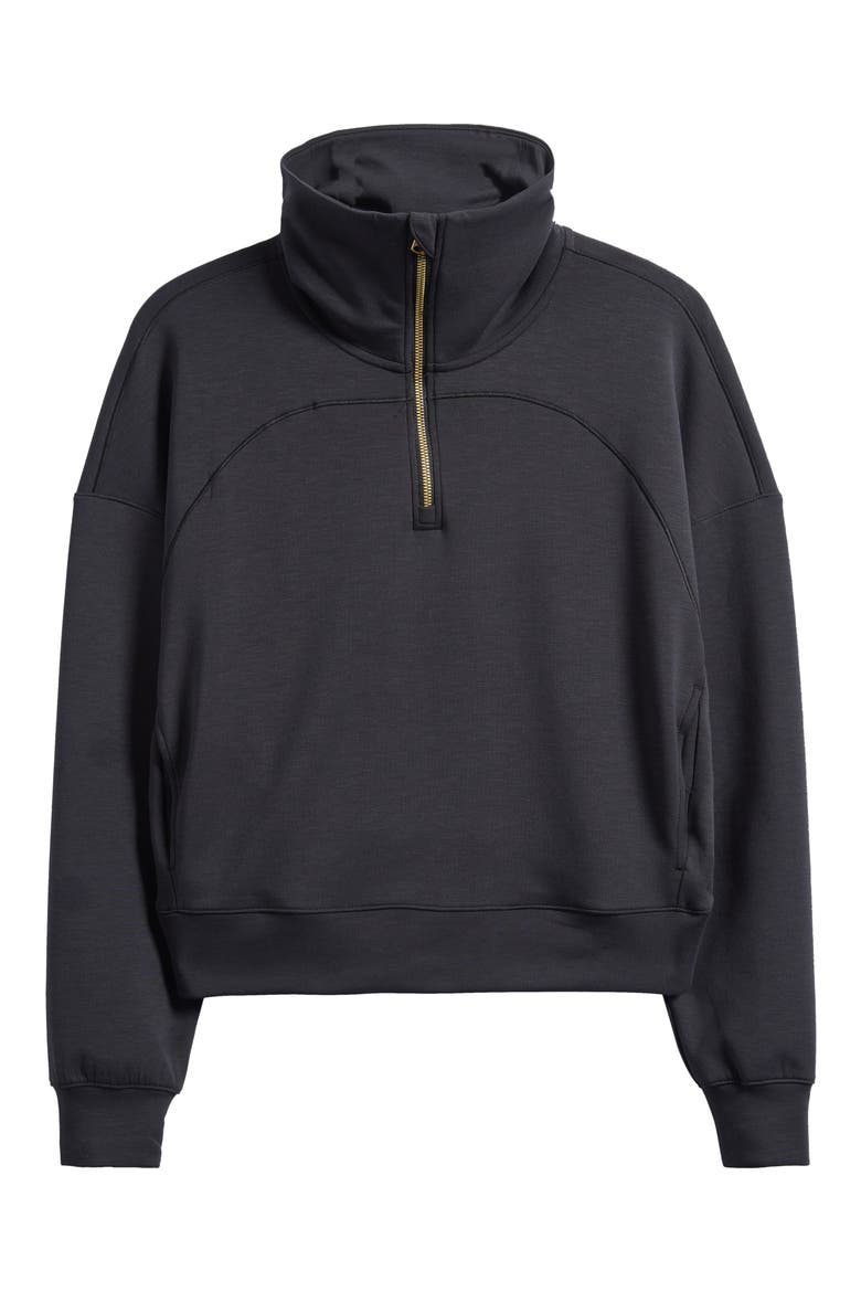 DreamGlow Half Zip, Alternate, color, PURE BLACK