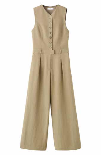 Sleeveless Wide Leg Jumpsuit