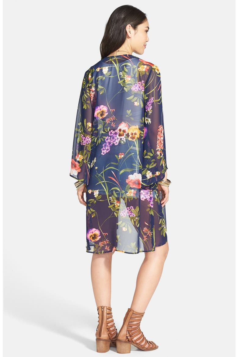 Print Chiffon Lightweight Jacket, Alternate, color, FLORAL PRINT
