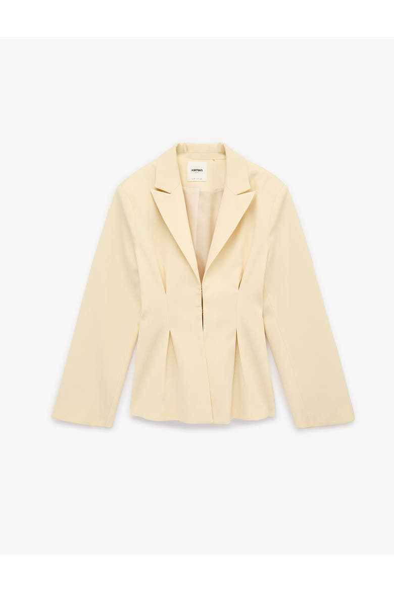 Long Sleeve Notched Collar Blazer, Alternate, color, YELLOW