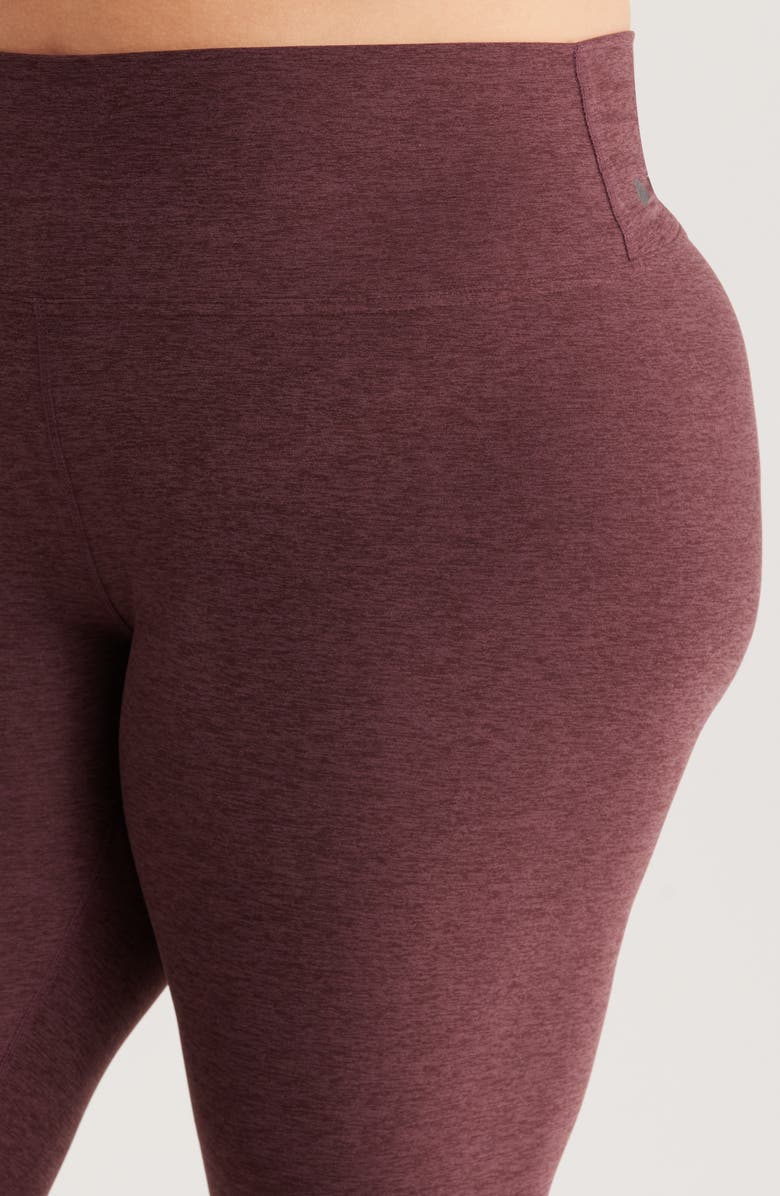 Zella Renew High Waist Leggings, Alternate, color, Burgundy Fudge Melange