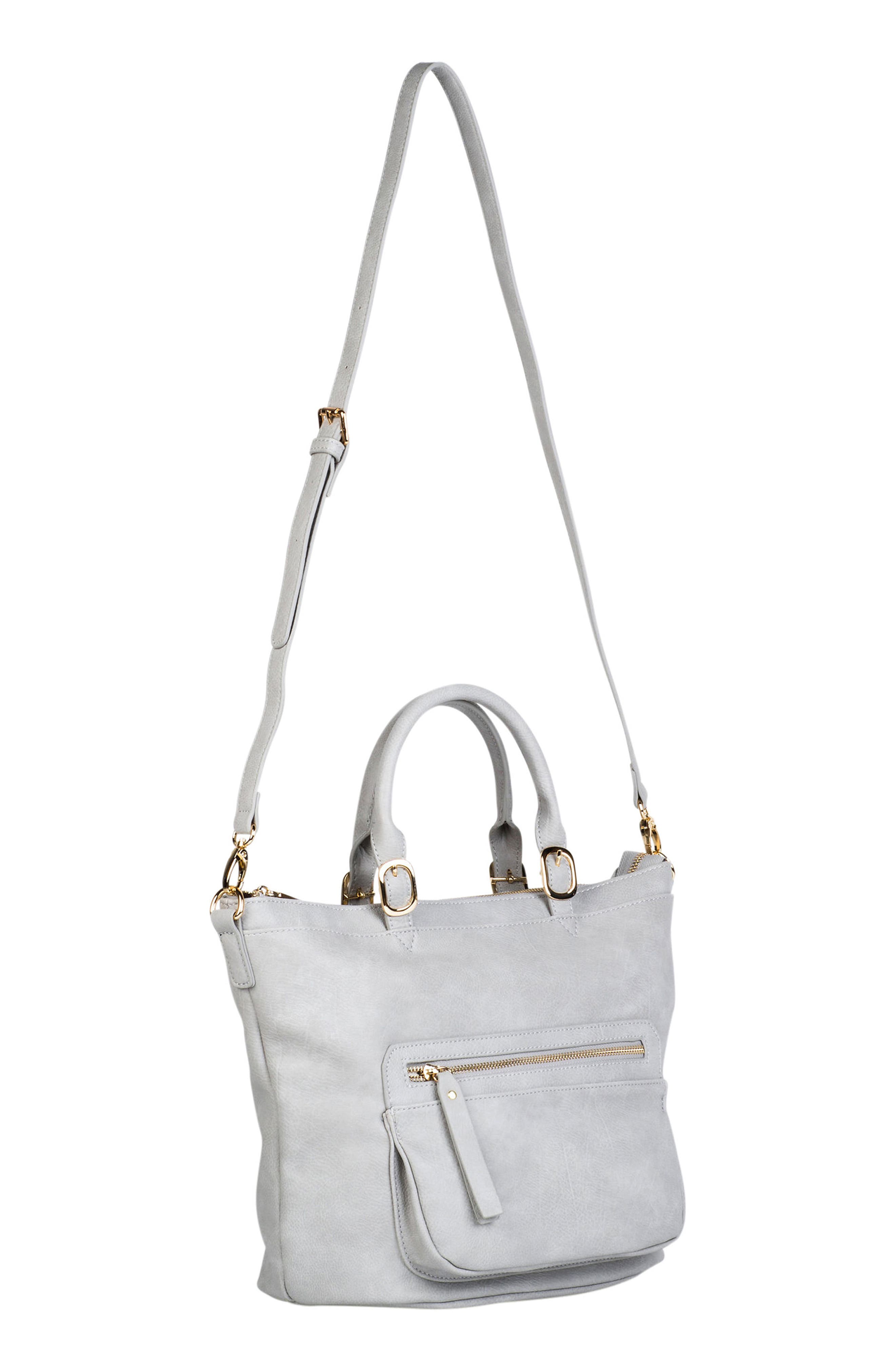 Illusion Vegan Leather Tote, Alternate, color, GREY