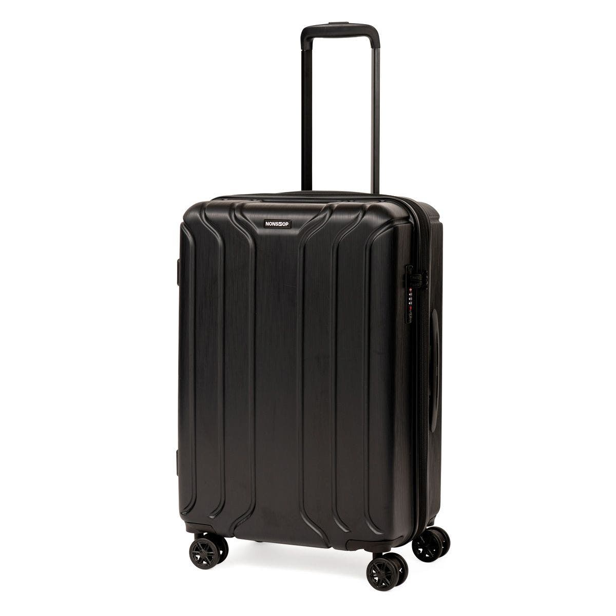 NONSTOP New York 3 Piece Set (20" 24" 28") 4-Wheel Luggage Set + 3 packing cubes, Alternate, color, Black