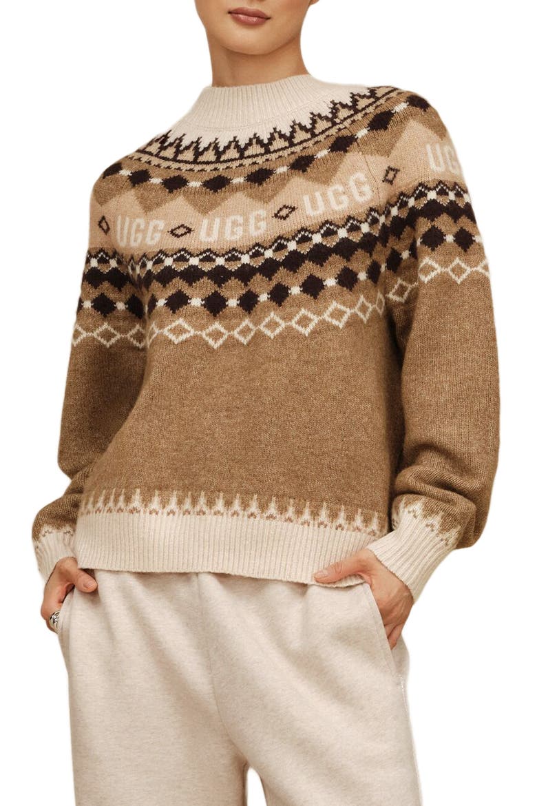 Braylee Uggisle Sweater, Main, color, COFFEE GROUNDS HEATHER