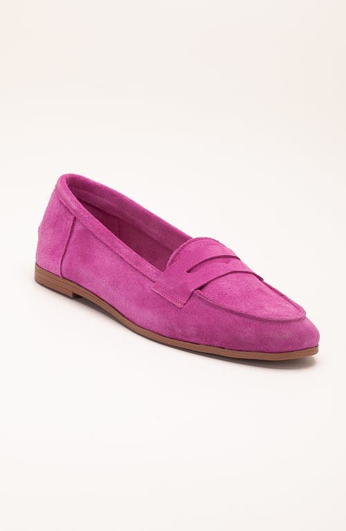 Forever & Always Shoes Dorothy Leather Loafer in Fuchsia Suede Leather at Nordstrom, Size 7.5