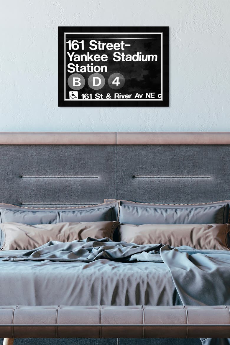 Yankee Stadium Black Wall Art, Alternate, color, BLACK