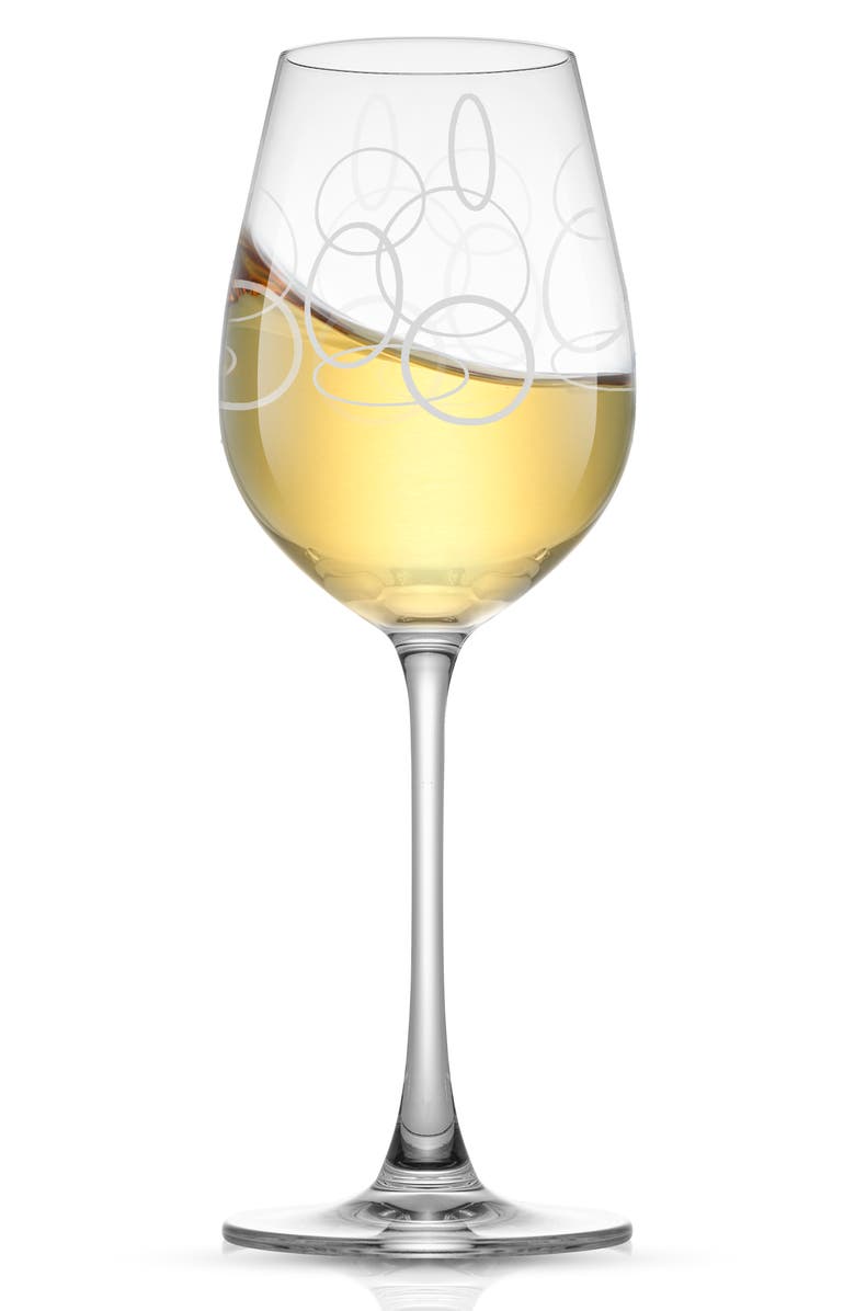 JoyJolt Geo Set of 4 Red Wine Glasses, Alternate, color, Clear