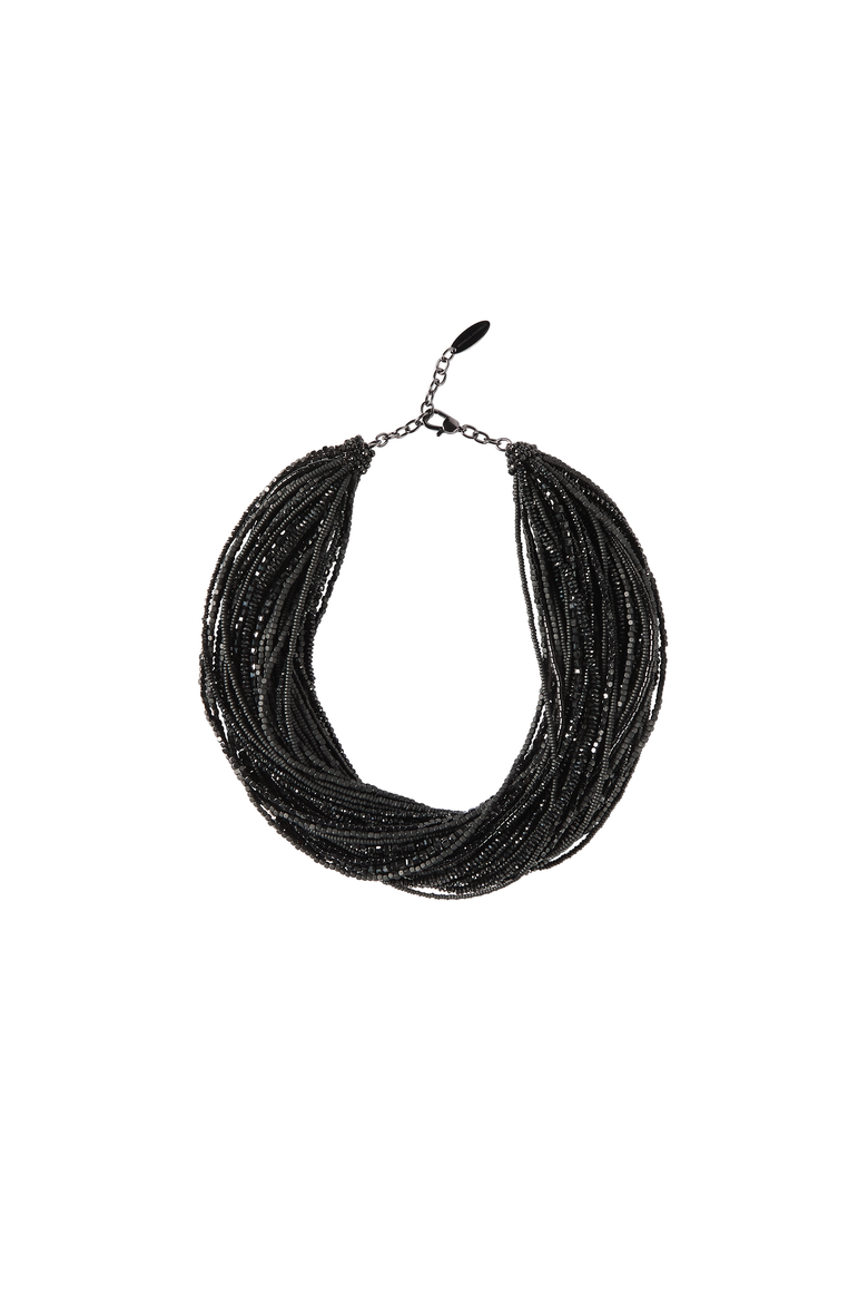 Black hematite and Sterling Silver choker, Alternate, color, Black