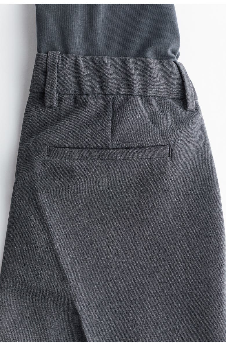H&M Mama Slit-hem Trousers, Alternate, color, Dark Gray