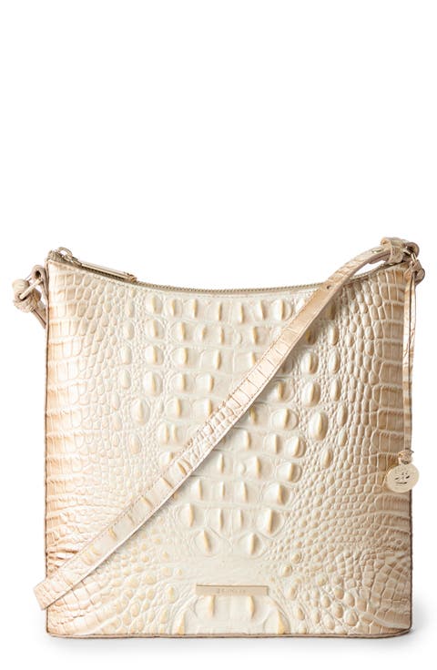 Katie Croc Embossed Leather Crossbody Bag