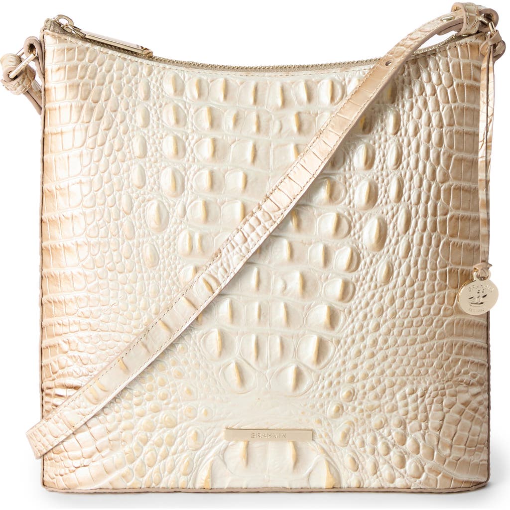 Brahmin Katie Croc Embossed Leather Crossbody Bag In Contour