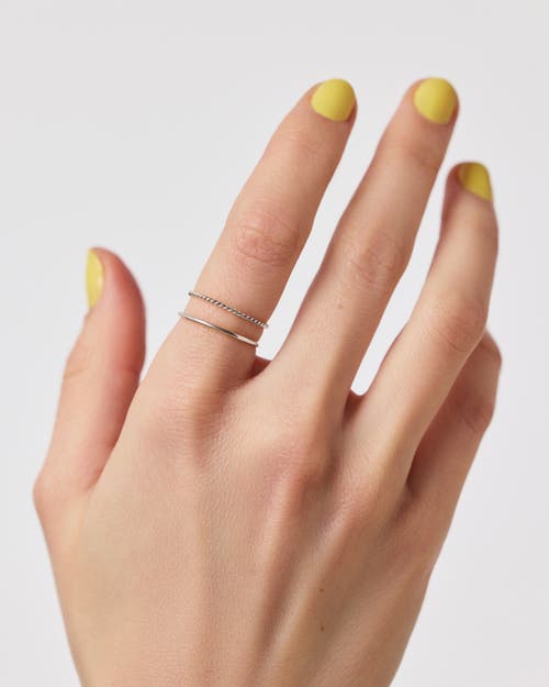 Ana Luisa 10k White Gold Rings, Set Of 2 In White Gold