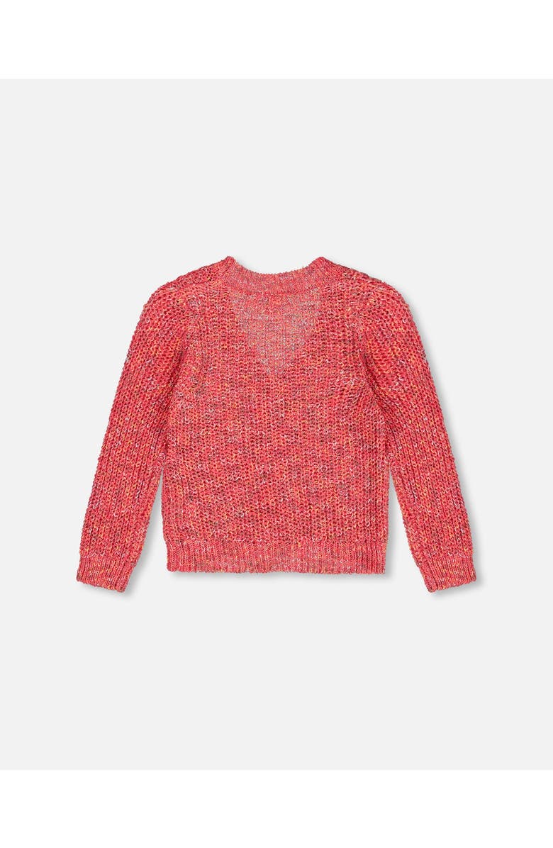 Deux par Deux Girl's Knit Cardigan Magenta, Alternate, color,