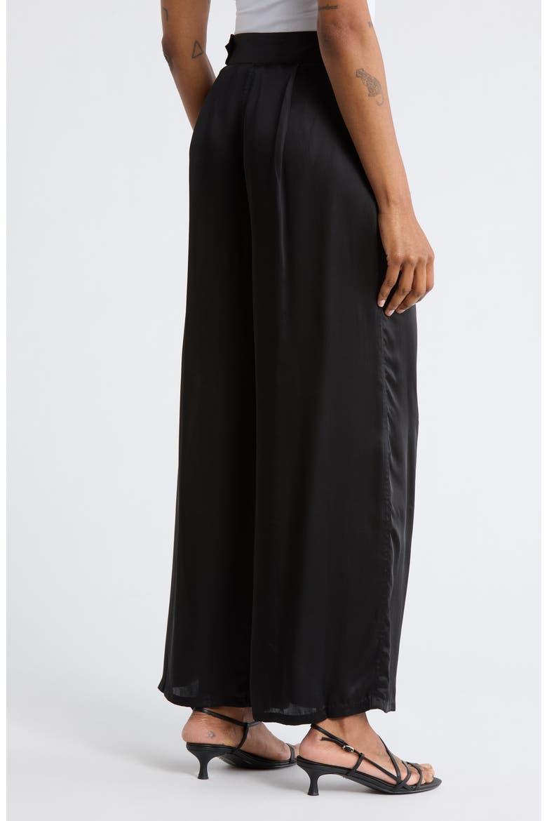 The Gala Wide Leg Pants, Alternate, color, BLACK