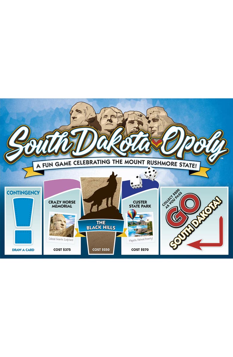 Late for the Sky South Dakotaopoly Monopoly Board Game, Main, color, Multicolored