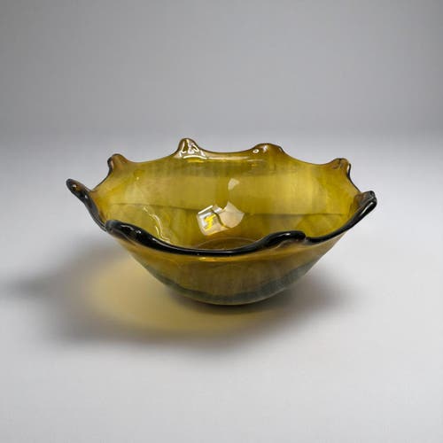 Meso Goods Yaxel Amber Bowl By Diego Olivero Studio In Yellow